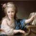 Portrait prsum de Josphine, fille de Bergeret de Grancourt, touchant le piano-forte